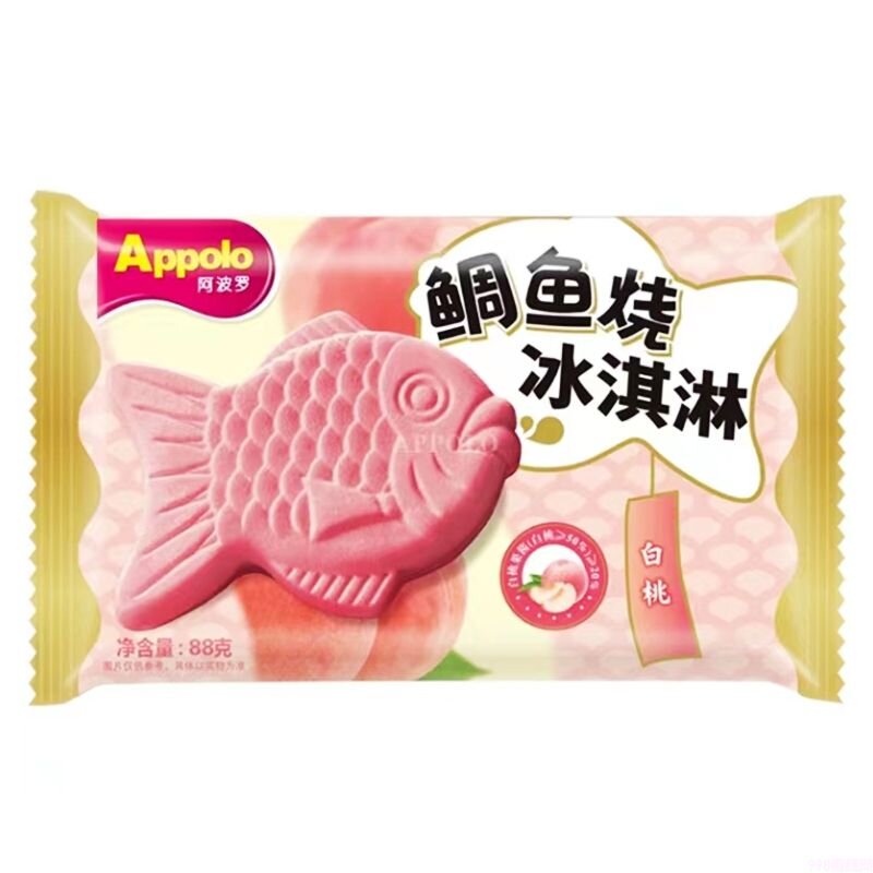 Applo阿波罗鲷鱼白桃口味冰淇淋  18支