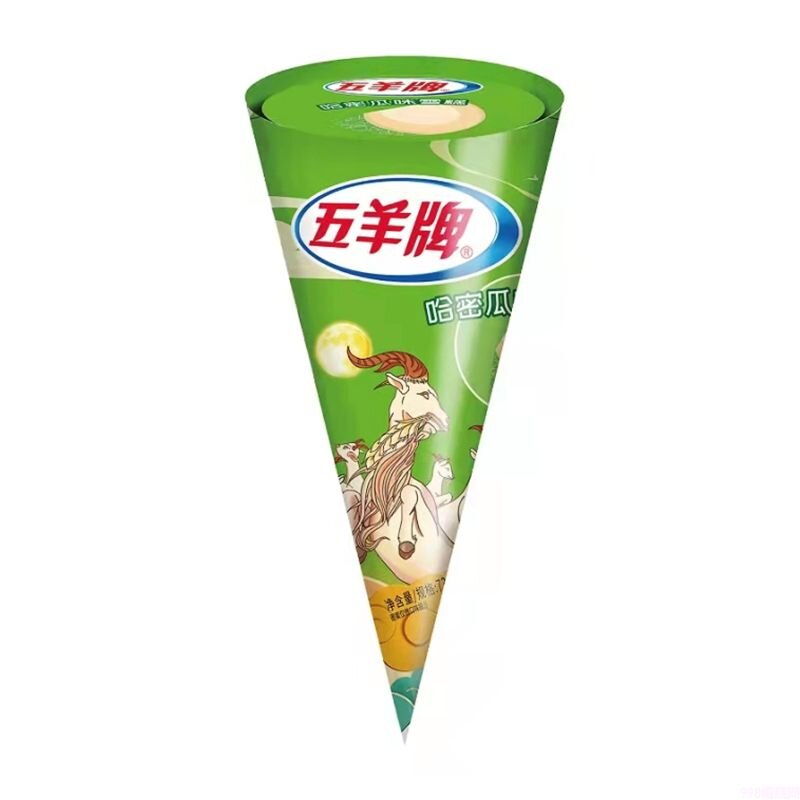 五羊甜筒雪糕批发哈密瓜味 73g 12支(1)