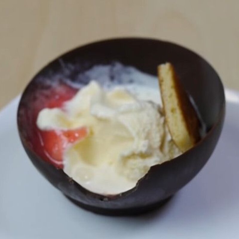雪糕碗制作方法（分享可以吃的巧克力碗就是美味）(12)