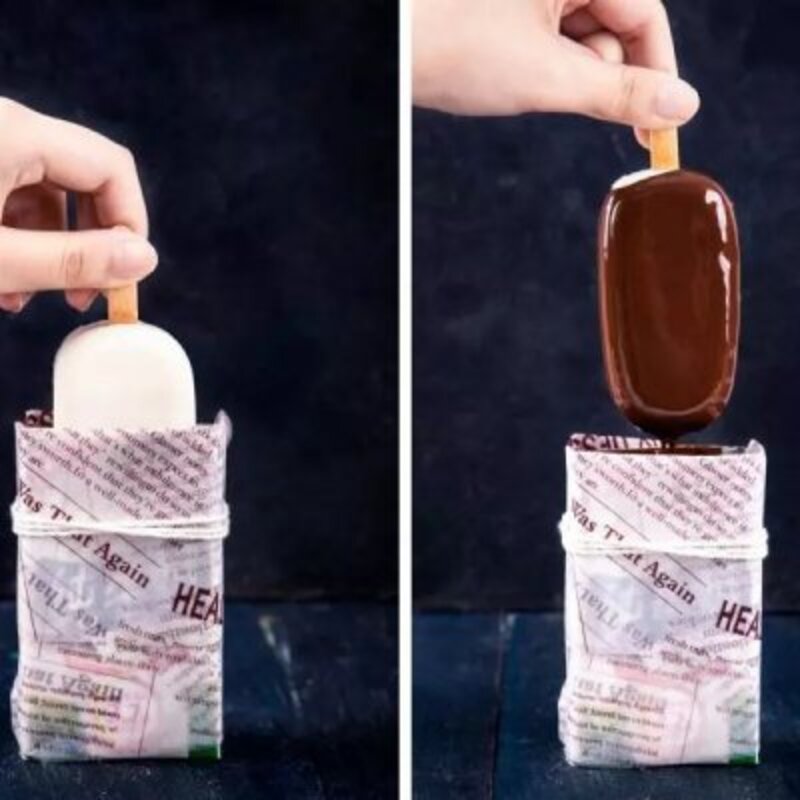 雪糕脆皮做法（介绍自制脆皮雪糕 原味水果味）(15)