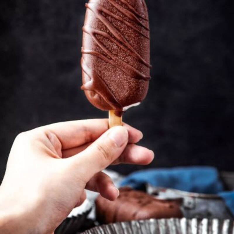 雪糕脆皮做法（介绍自制脆皮雪糕 原味水果味）(16)