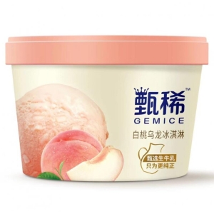 伊利甄稀杯李现同款杯装冰淇淋白桃乌龙网红雪糕冷饮92g 16杯