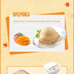 明治餐饮大桶装雪糕芒果味冰淇淋批发2.1kg