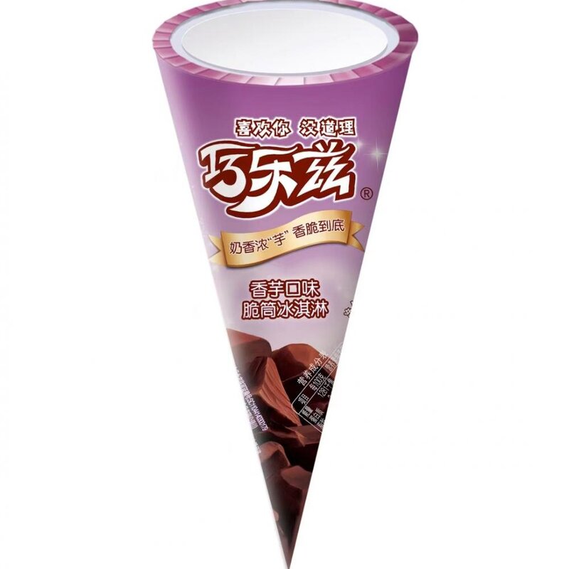 伊利 巧乐兹香芋口味脆皮甜筒冰淇淋冰激凌冷饮 73g 16支(1)