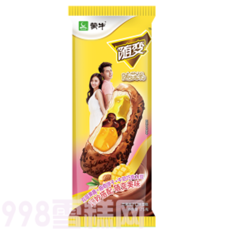 蒙牛随变随芯果草莓菠萝口味雪糕75g 30支(1)